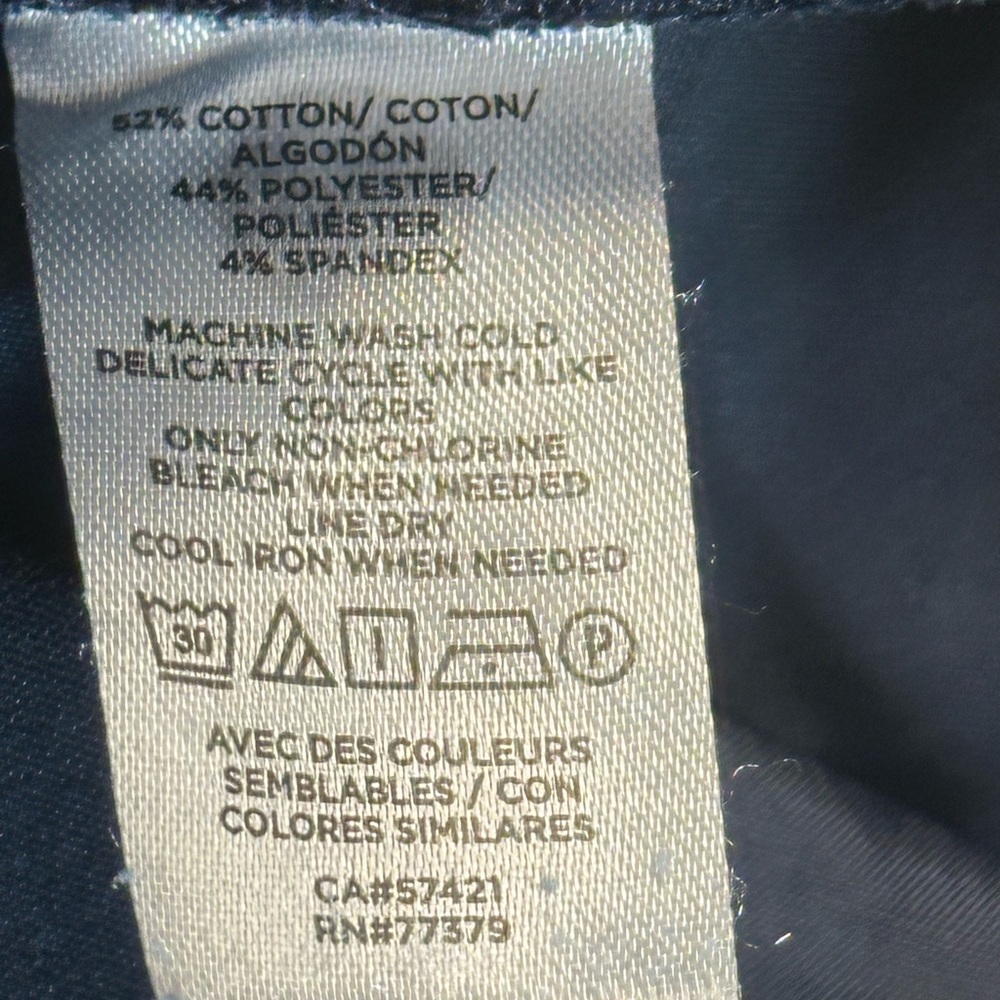 Ann Taylor Factory Navy Stretch Slim Ankle Pants Zip Hook Size 10 - Picture 5 of 10